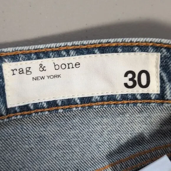 Rag & Bone Alex High Rise Straight Norwalk Button fly size 30 - Picture 3 of 8